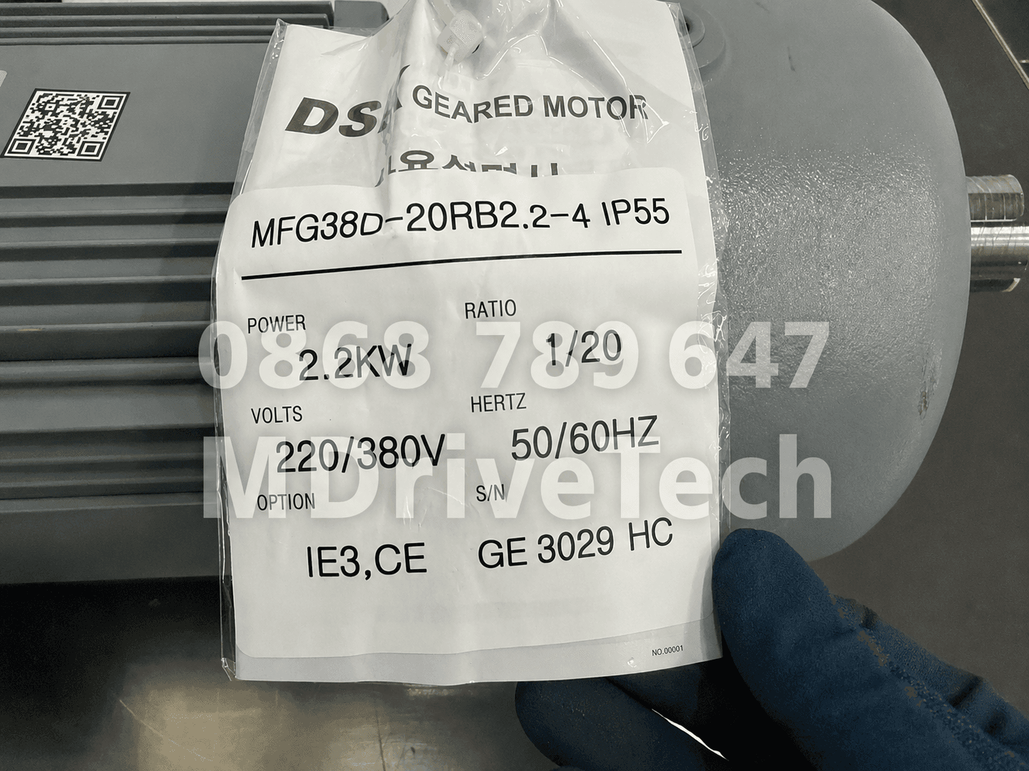 Động cơ giảm tốc chân đế (2.2kw) MFG38D-20RB 2.2-4 — ảnh 4